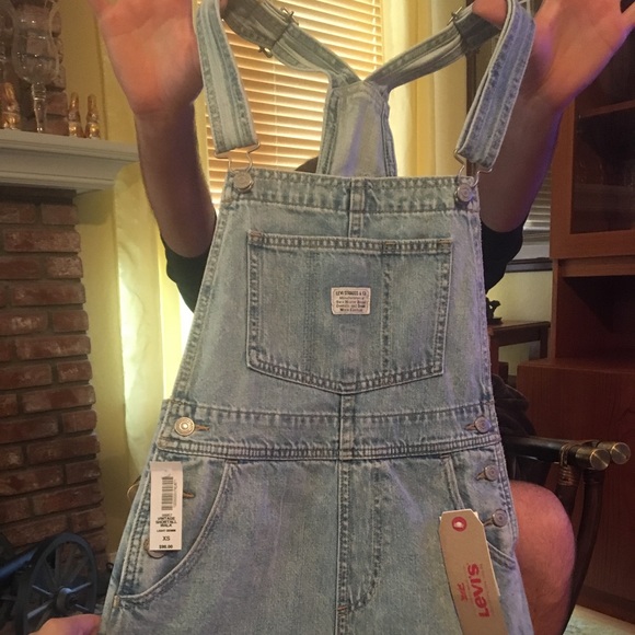 levis vintage denim shortalls